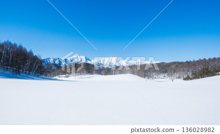 Nakayama Plateau Snow Trekking (View of the Northern Alps) 136028982
