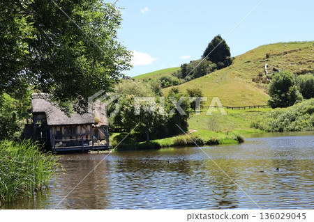 Hobbiton, view from the Green Dragon [Matamata, New Zealand] 136029045