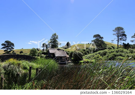 Hobbiton, view from the Green Dragon [Matamata, New Zealand] 136029164