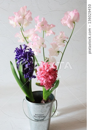 Hyacinths and cut flowers 136029450