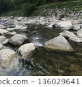 A crystal clear mountain stream 136029641
