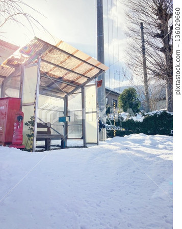 Country bus stop 136029660