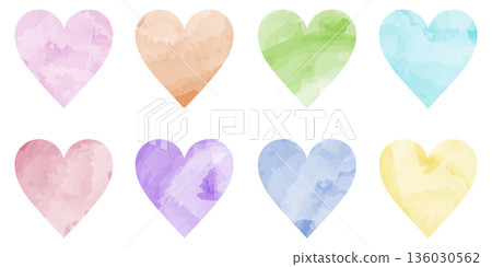 Watercolor style vector illustration heart Watercolor style vector illustration heart 136030562