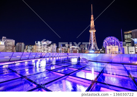 名古屋 Oasis 21 和中部電力未來塔的夜景 136030722