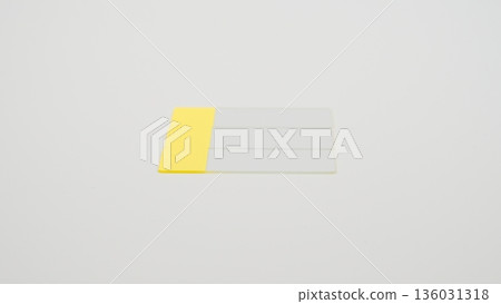 A low-angle photo of a glass slide placed in the center of a white background A low-angle photo of a glass slide placed in the center of a white background 136031318