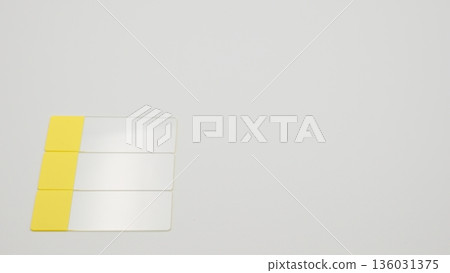 A standard-angle photograph of a glass slide placed vertically on the bottom left of a white background A standard-angle photograph of a glass slide placed vertically on the bottom left of a white background 136031375