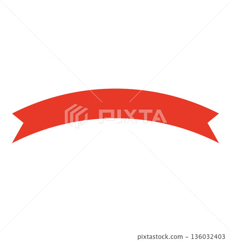 Illustration of a red ribbon Illustration of a red ribbon 136032403