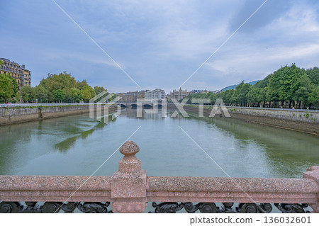San Sebastian, Old Town, street, temple, midsummer, Spain 136032601