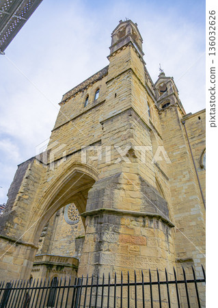 San Sebastian, Old Town, street, temple, midsummer, Spain 136032626