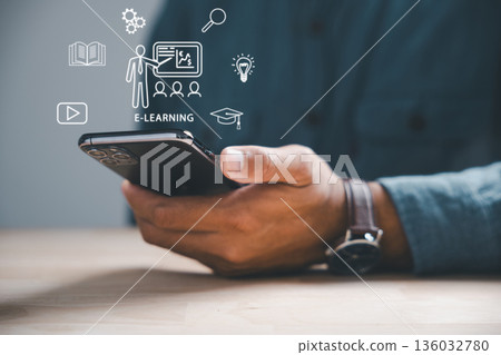 Learn about e-learning with mobile access, streaming live video for online courses and seamless training, where you can learn self-knowledge acquisition anywhere anytime, enjoying education Learn about e-learning with mobile access, streaming live video for online courses and seamless training, where you can learn self-knowledge acquisition anywhere anytime, enjoying education 136032780