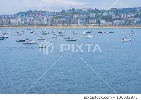 San Sebastian, sea view city, port town, midsummer, Spain San Sebastian, sea view city, port town, midsummer, Spain 136032973