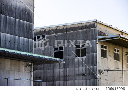 Factory exterior walls: Asbestos building materials Factory exterior walls: Asbestos building materials 136032998