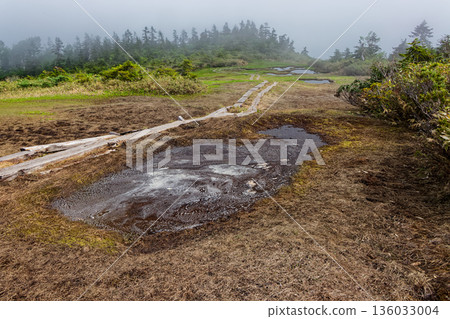 The misty marshlands of the Aizu-Komagatake ridge The misty marshlands of the Aizu-Komagatake ridge 136033004