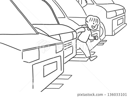 超市停車場內,請注意防止兒童跑到街上造成意外事故。 超市停車場內,請注意防止兒童跑到街上造成意外事故。 136033101