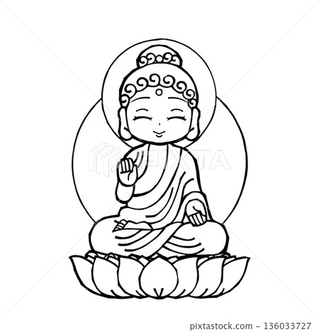 Shaka Nyorai (03) (LOL, monochrome) 136033727