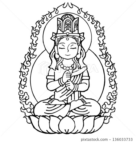 Dainichi Nyorai (B) (Daikokai, monochrome) 136033733