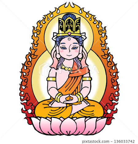 大日如來（B）（子宮界，睜眼） 136033742