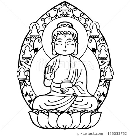 Medicine Buddha (B) (lol, monochrome) 136033762