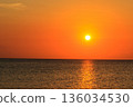 View of the Indian ocean at sunset in Zanzibar, Tanzania 136034530