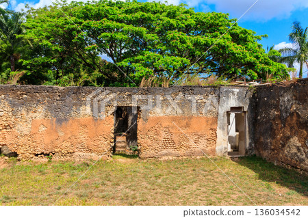 Ruins of Mtoni palace in Zanzibar, Tanzania 136034542