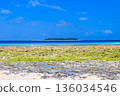 View of the Indian ocean at low tide, Zanzibar, Tanzania 136034546