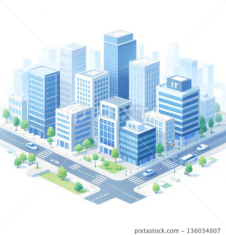 建築物的等距俯視圖 136034807