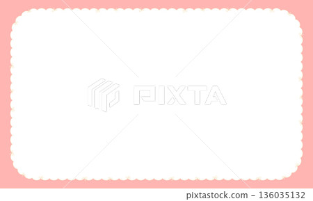 粉紅色框架，由蓬鬆的繩子和黃色絲帶裝飾而成 136035132