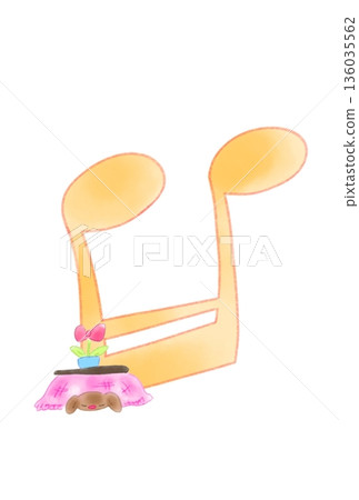 Musical note with kotatsu 136035562