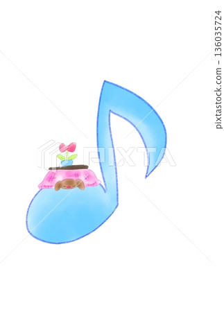 Musical notes with kotatsu 136035724