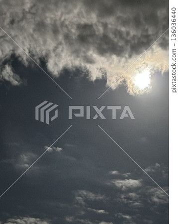 Night sky, clouds and moon 136036440