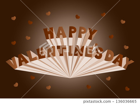 情人節立體字母和愛心 136036665