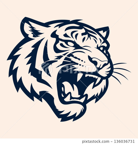 tiger head mascot logo design vector tiger head mascot logo design vector 136036731