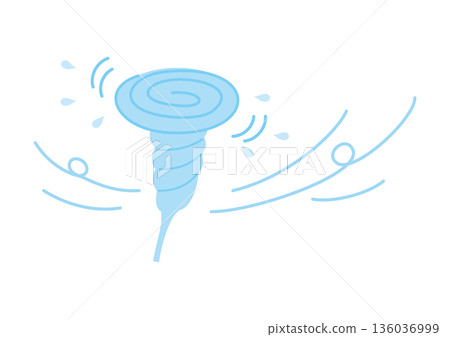 簡單的龍捲風和颱風圖像 136036999