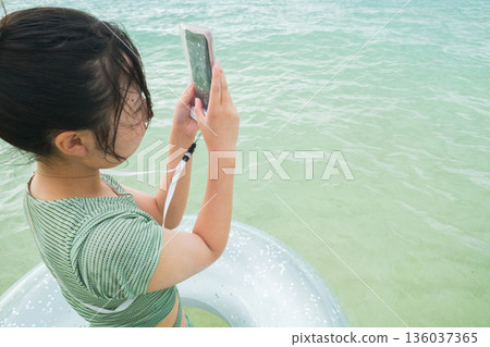 少女 海 大海 136037365