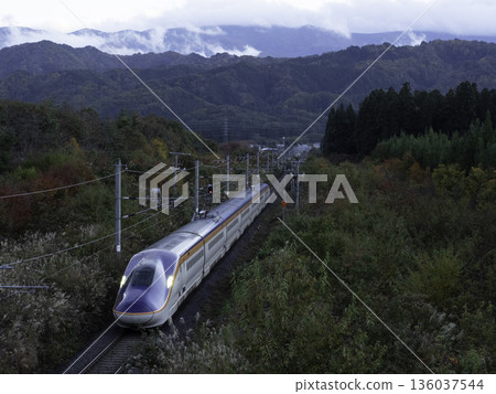 Azuma Mountain Range and the Yamagata Shinkansen 136037544