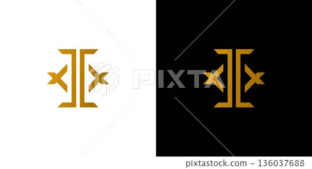 Luxury and modern letter I initials logo design Luxury and modern letter I initials logo design 136037688
