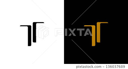 Luxury and modern letter T initials logo design 136037689