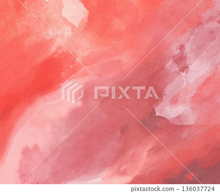 Soft coral watercolor texture background vector 136037724