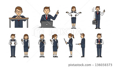 商務禮儀插圖,用於新員工培訓 商務禮儀插圖,用於新員工培訓 136038373