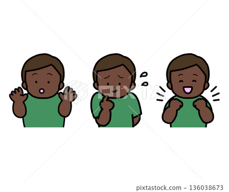 驚訝、尷尬與喜悅：一套三件式兒童情緒表達 136038673