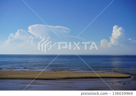 Clouds floating in the sea 136039969