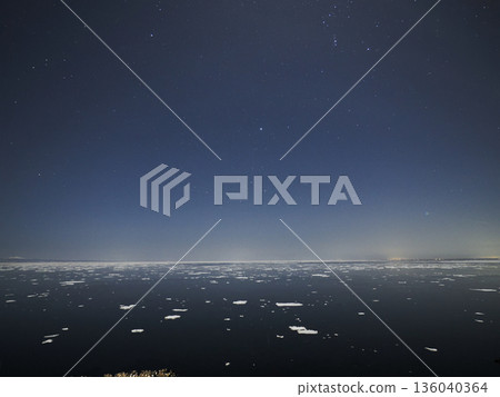 在根室海峽漂流冰 在根室海峽漂流冰 136040364