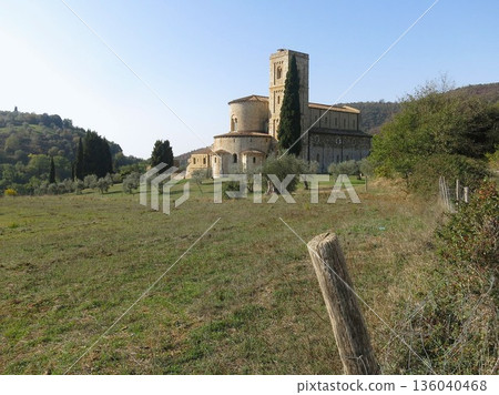 Tuscan hilltop monastery 136040468