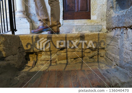 Stairs of Sant'Antimo Abbey, Tuscany 136040470