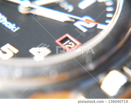 Close-up image of an analog watch 136040719