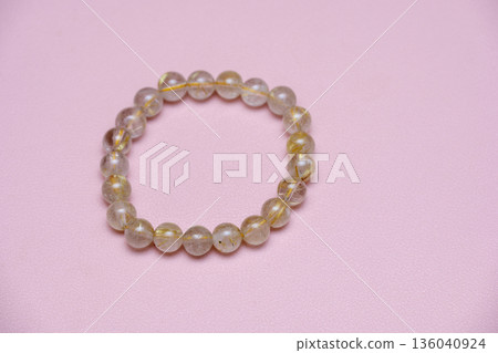 Rutilated Quartz Bracelet Crystal Natural Stone Material 136040924