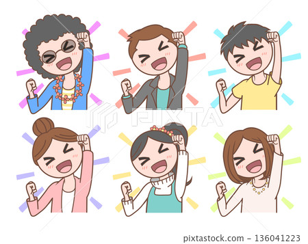Illustration of a person posing after achieving something_2 136041223