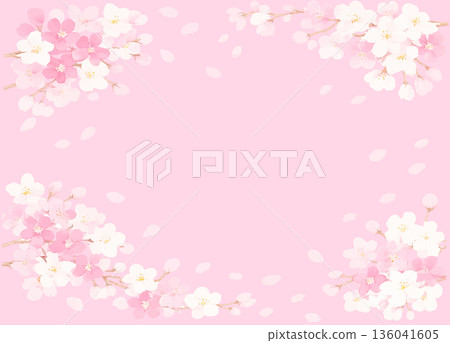 水彩春櫻相框女兒節 136041605