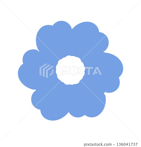 藍色春花插圖 136041737