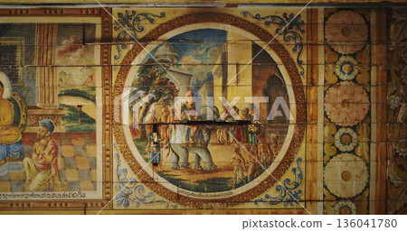 Buddhist Art Illustrating Divine Animal Symbolism Buddhist Art Illustrating Divine Animal Symbolism 136041780